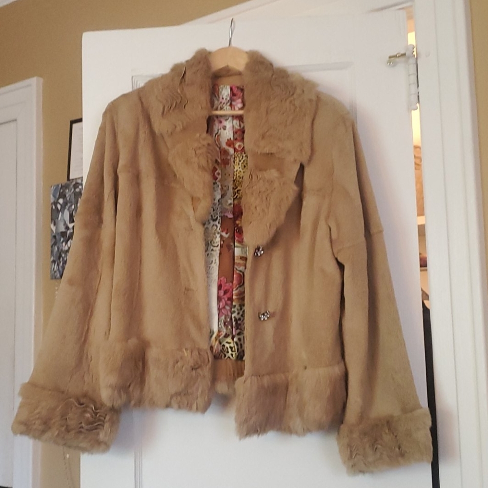 Chestnut Brown Rabbit Jacket ( Real Fur)